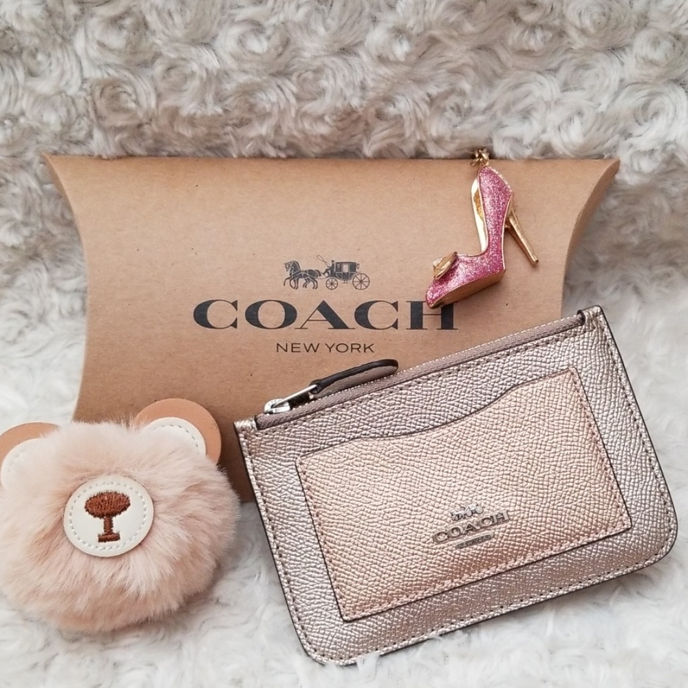 Coach Gold Colorblock Card Case